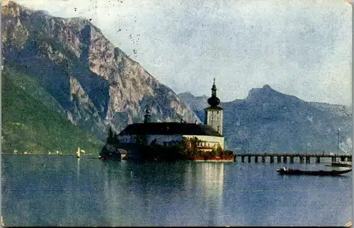 14703 - Oberösterreich - Gmunden , Schloß Orth - gelaufen 1915