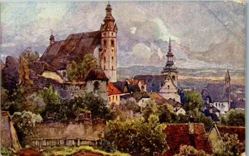 14724 - Künstlerkarte - Krems an der Donau , Nibelungenweg , signiert Frist Lach  - nicht gelaufen