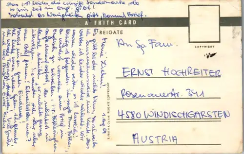 14733 - Großbritannien - Hinhead , Nutcombe Valley , Trout Lake , Devil's Punch Bowl , Mehrbildkarte - gelaufen 1969