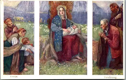 14769 - Künstlerkarte - Verehrung , Rudolf Konopa - nicht gelaufen