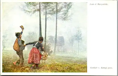14786 - Künstlerkarte - Jean et Marguerite , Gottlieb v. Kempf - nicht gelaufen