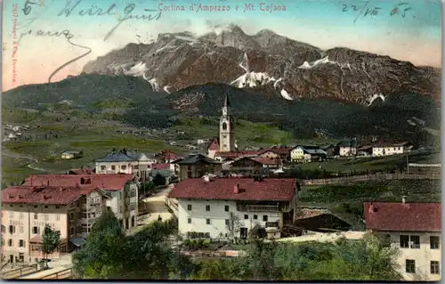 13426 - Italien - Cortina d' Ampezzo e Mont Tofana - gelaufen 1905