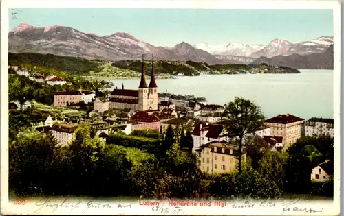 13430 - Schweiz - Luzern , Hofkirche und Rigi - gelaufen 1905