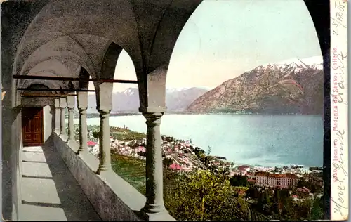 13437 - Schweiz - Locarno , Madonna del Sasso , Galleria - gelaufen 1905