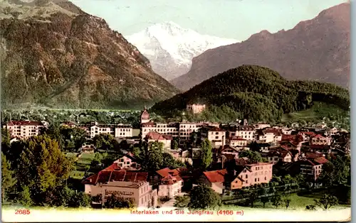 13450 - Schweiz - Interlaken und die Jungfrau - gelaufen 1907