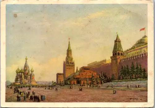 13478 - Künstlerkarte - Moskau , signiert - nicht gelaufen