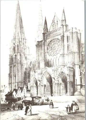13479 - Frankreich - Chartres , Vue laterale de la Cathedrale - nicht gelaufen