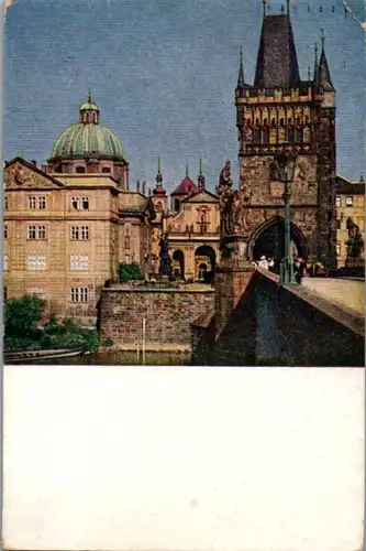 13491 - Tschechische Republik - Praha , Prag , Krizovnicke nam a Starom mostecka vez - gelaufen 1943