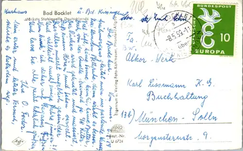 13492 - Deutschland - Bad Bocklet - gelaufen 1959