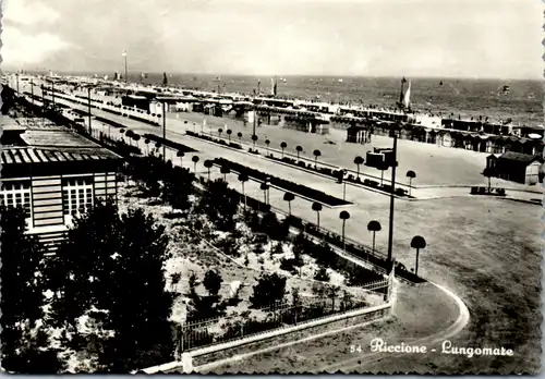 13501 - Italien - Riccione , Lungomare - gelaufen 1953