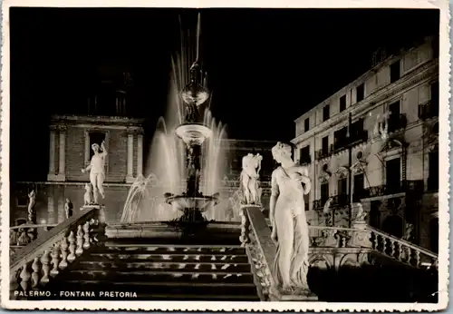 13518 - Italien - Palermo , Fontana Pretoria , Brunnen , Pretorialbrunnen - gelaufen 1952