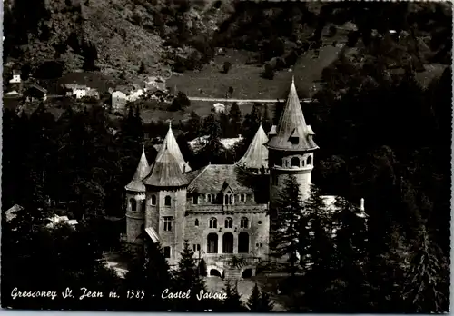 13533 - Italien - Gressoney Saint Jean , Castel Savoia - gelaufen 1961