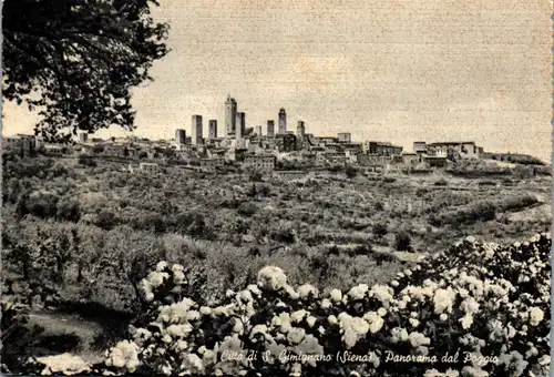 13535 - Italien - Citta di San Gimignano , Siena , Panorama dal Poggio - gelaufen