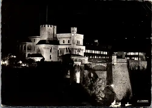13567 - Monaco - Principaute de Monaco , Le Palais Princier illumine - gelaufen 1965