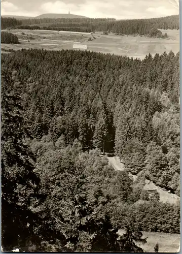 13569 - Deutschland - Georgenthal , Thüringer Wald , Blick zum Inselsberg vom Schwabhäuserkopf - gelaufen