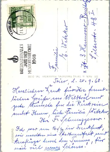 13576 - Deutschland - Augsburg , St. Anna mit Goldschmiedebrunnen , Brunnen , Ganzenmüller - gelaufen 1968