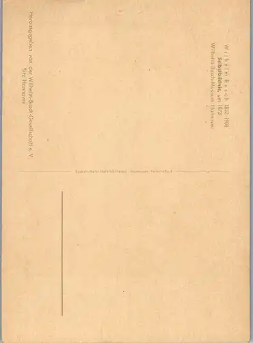 13600 - Künstlerkarte - Selbstbildnis um 1873 v. Wilhelm Busch - nicht gelaufen