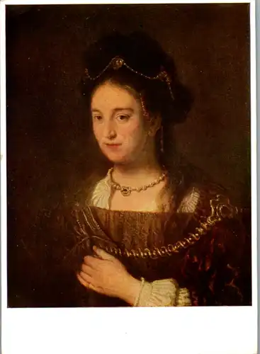 13604 - Künstlerkarte - Rembrandt , Bildnis seiner Gattin Saskia - nicht gelaufen