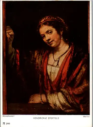 13605 - Künstlerkarte - Rembrandt , Hendrickje Stoffels - nicht gelaufen