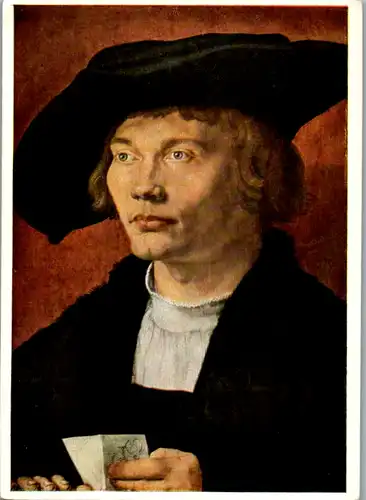 13607 - Künstlerkarte - Albrecht Dürer , Bildnis eines jungen Mannes - nicht gelaufen