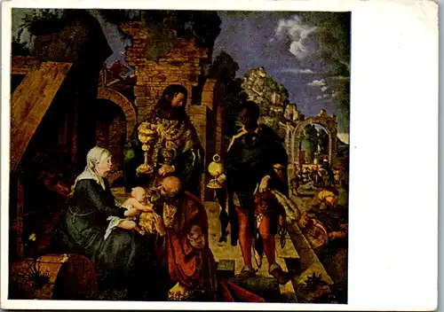 13614 - Künstlerkarte - Albrecht Dürrer , Die Anbetung der heiligen drei Könige - nicht gelaufen