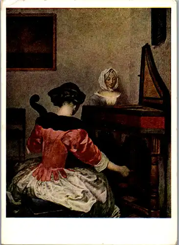 13620 - Künstlerkarte - Gerard Terborch , Das Konzert - nicht gelaufen
