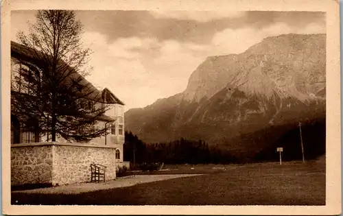 13633 - Deutschland - Krün , Klais , Schloss Elmau , Westseite mit Wettersteinwand - gelaufen 1924
