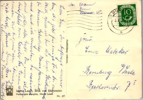 13638 - Deutschland - Maria Laach , Blick von Südwesten - gelaufen 1952