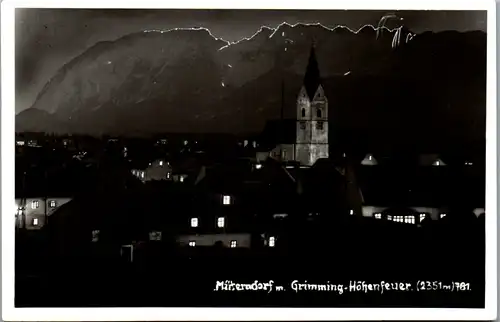 14811 - Steiermark - Mitterndorf mit Grimming , Höhenfeuer - gelaufen 1965