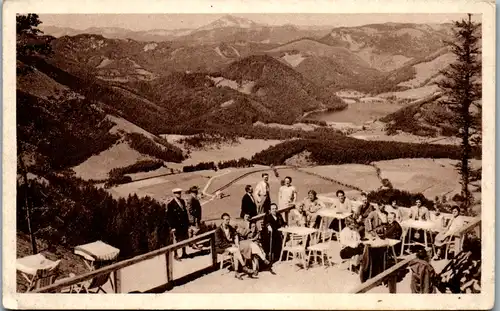 14831 - Steiermark - Mariazell , Bürgeralpe , Seilschwebebahn , Ausblick Erlaufsee und Dürnstein - nicht gelaufen 1928