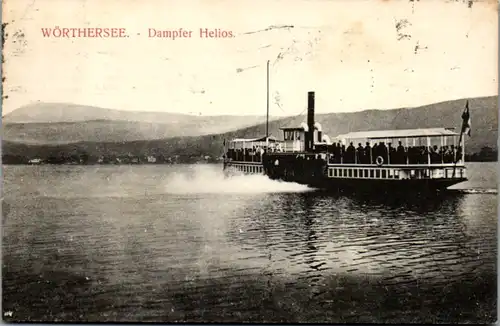 14841 - Kärnten - Wörthersee , Dampfer Helios - gelaufen 1913