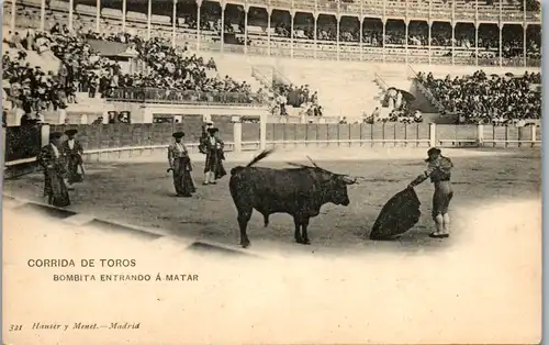 14856 -  - Corrida de Toros , Bombita Entrando a Matar  - nicht gelaufen  , Stierkampf