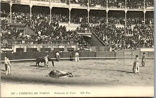 14866 -  - Corrida de Toros , Matando el Toro - nicht gelaufen  , Stierkampf