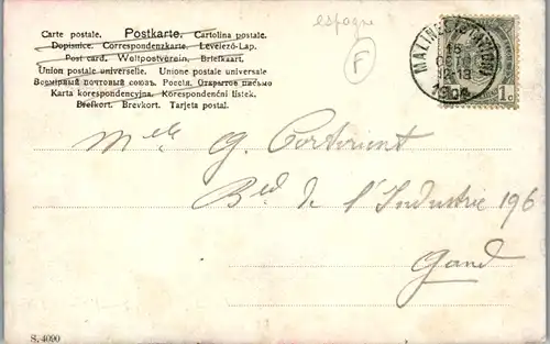 14870 -  - Feine Gesellschaft , Stierkampf - gelaufen 1904