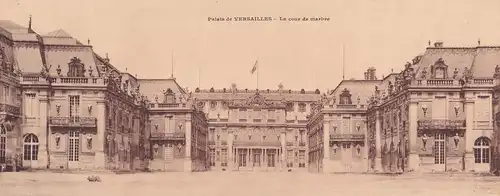 14890 - Frankreich - Versailles , Palais de Versailles , La cour de marbre - nicht gelaufen 1914