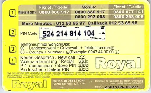 14898 - Österreich - Royal , Prepaid