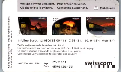 14929 - Schweiz - Taxcard , Was die Schweiz verbindet