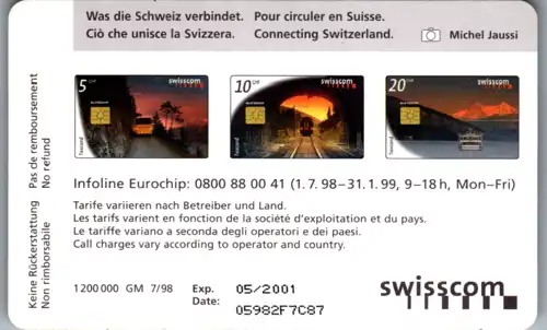 14931 - Schweiz - Taxcard , Was die Schweiz verbindet