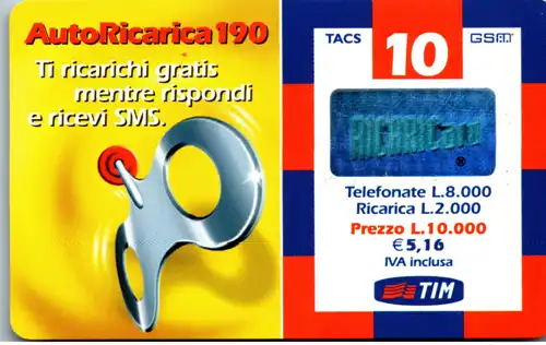 15064 - Italien - TIM , AutoRicarica 190