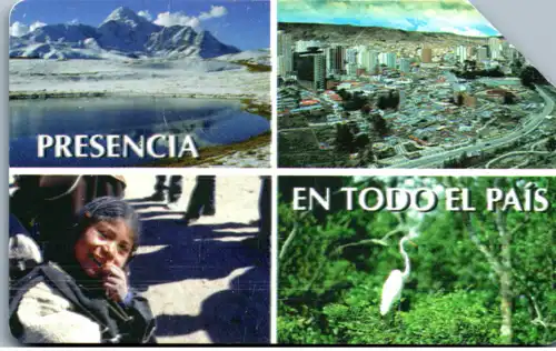 15095 - Bolivien - Entel , Presencia , En Todo el Pais