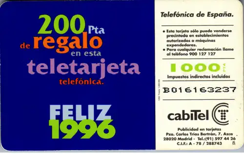 15115 - Spanien - Feliz 1996