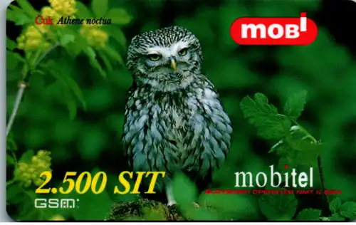 15127 - Slowenien - Mobitel , Mobi , Cuk , Athene noctua , Eule