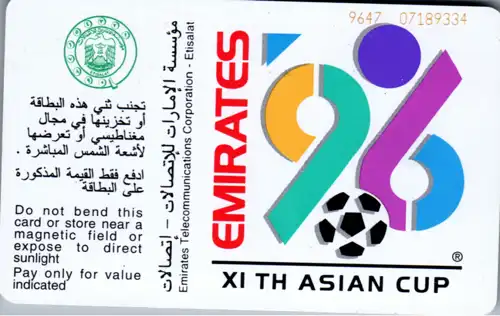 15240 - Vereinigte Arabische Emirate - 96 Asian Cup