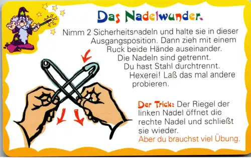 15253 - Deutschland - Das Nadelwunder , Magic Trick Card Nr. 3