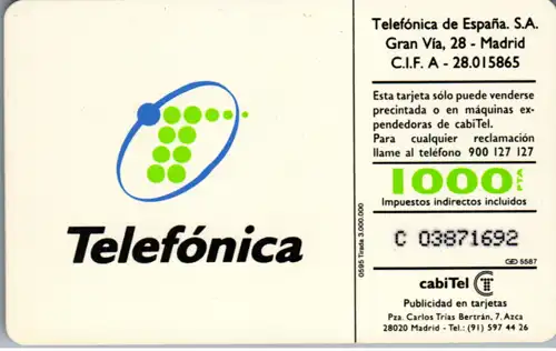 15283 - Spanien - Teletarjeta , Telefonica