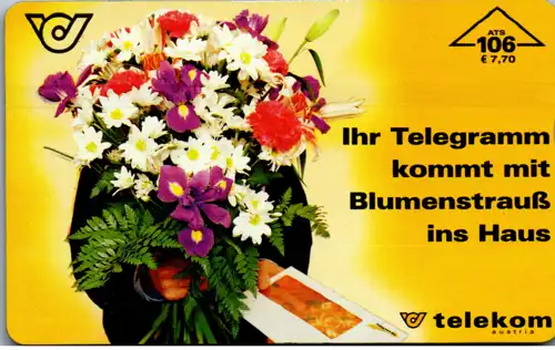 15315 - Österreich - Ihr Telegramm kommt mit Blumenstrauß ins Haus
