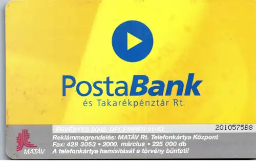 15499 - Ungarn - Postabank