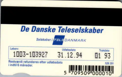 15523 - Dänemark - Telekort , Papagei
