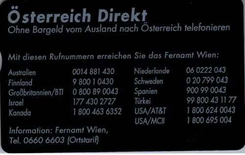 15638 - Österreich - Telefon Wertkarte