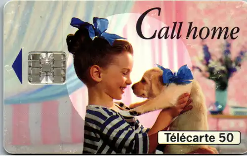 15672 - Frankreich - Call Home , Mädchen , Hund